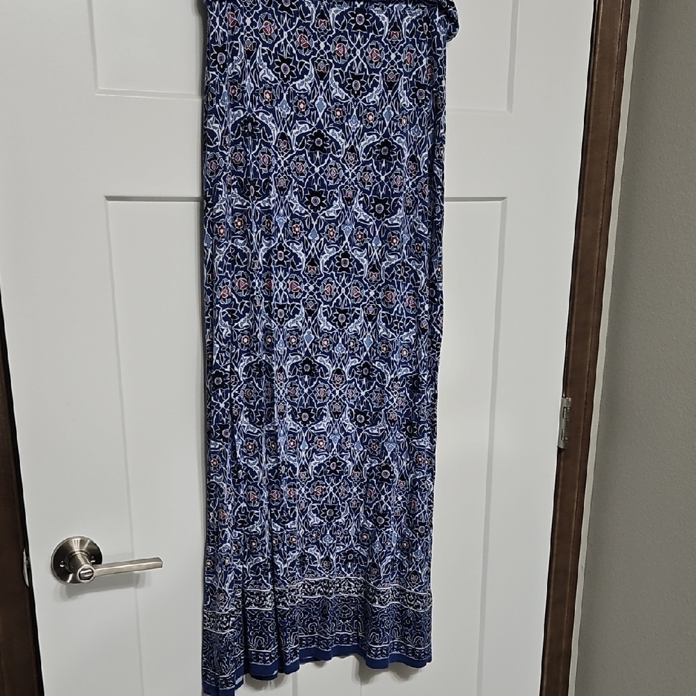 Max Studio Blue Patterned Women's Skirt